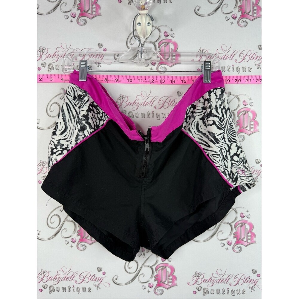 OP Women's Athletic Shorts - Black, Pink, White Zebra